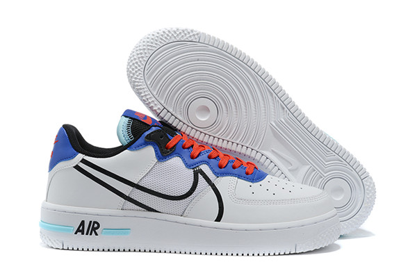 Men's Air Force 1 White/Black/Blue Shoes 067 Men's Air Force 1 White/Black/Blue Shoes 067
